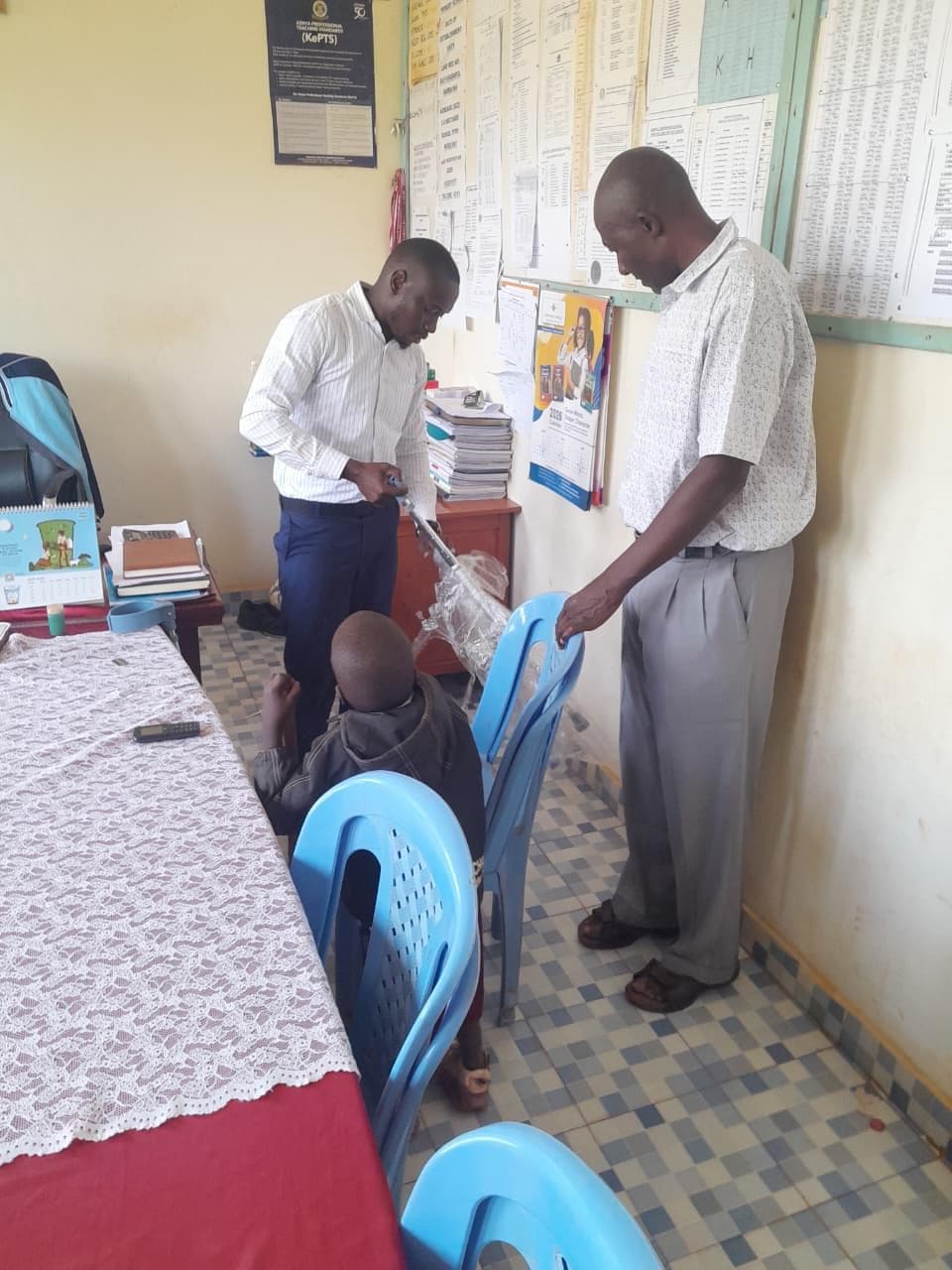 Donating walking crutches