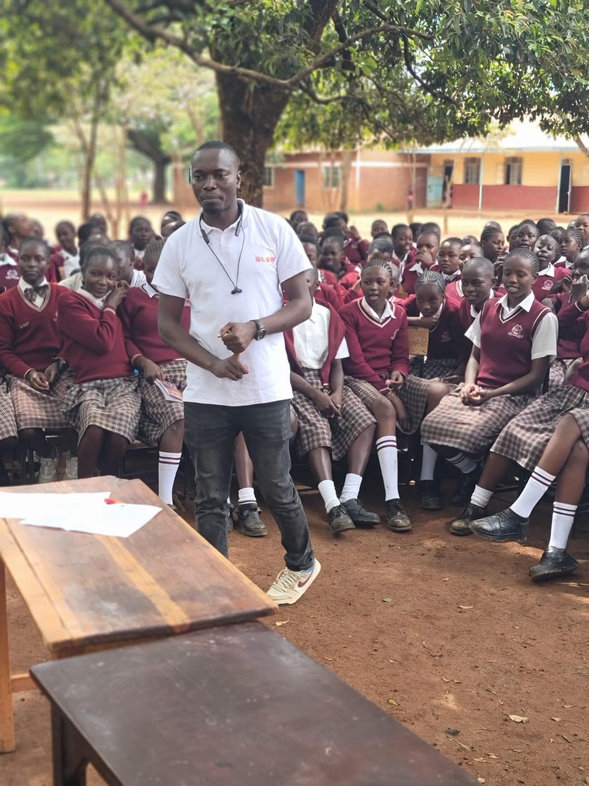 Our chairman Mr Vincent Odhiambo giving health education during our community engagement