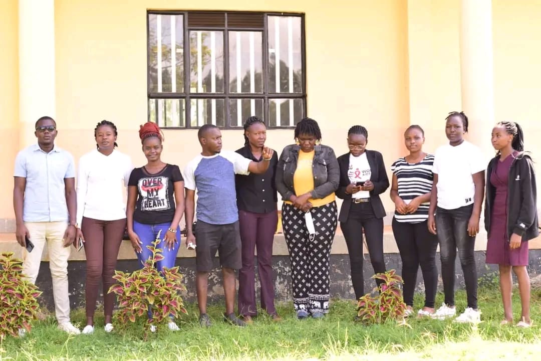 Group photo of NALFA CBO volunteers during a community outreach programme in Siaya County, Kenya.