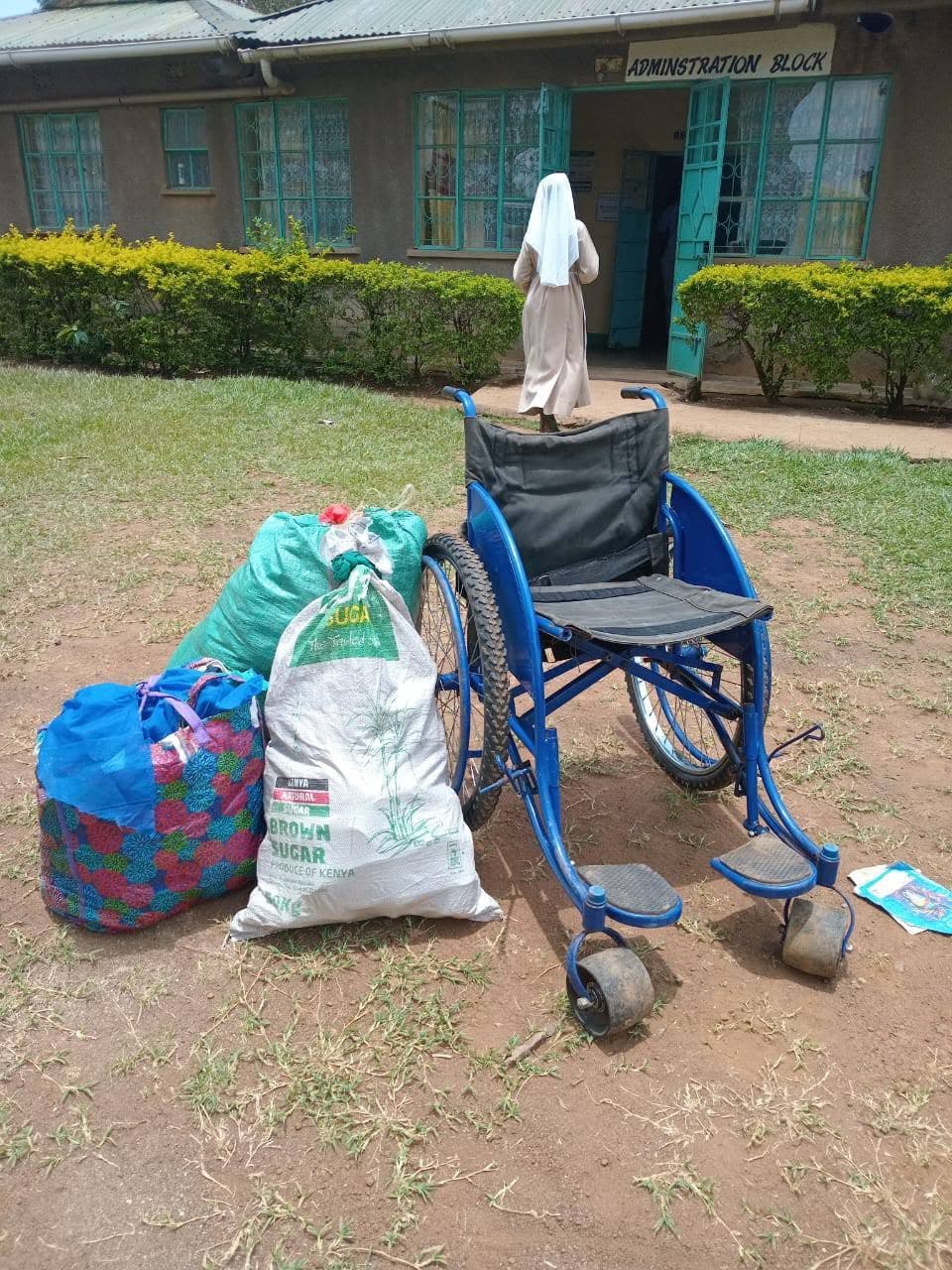 donation of a wheelchair to sigomre small home to support education