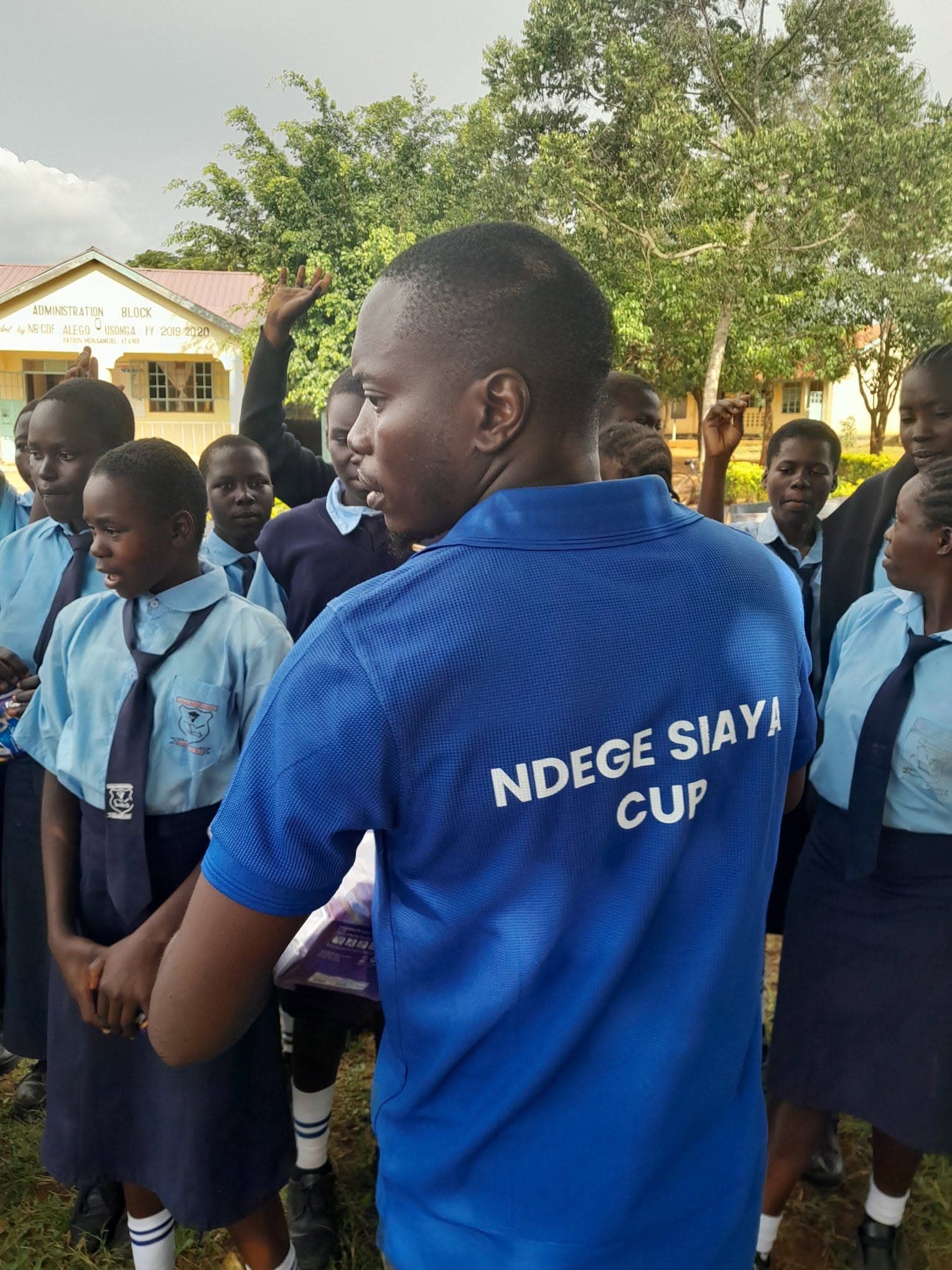 sanitary pads donation and menstrual hygiene awareness session at Usula Secondary School.