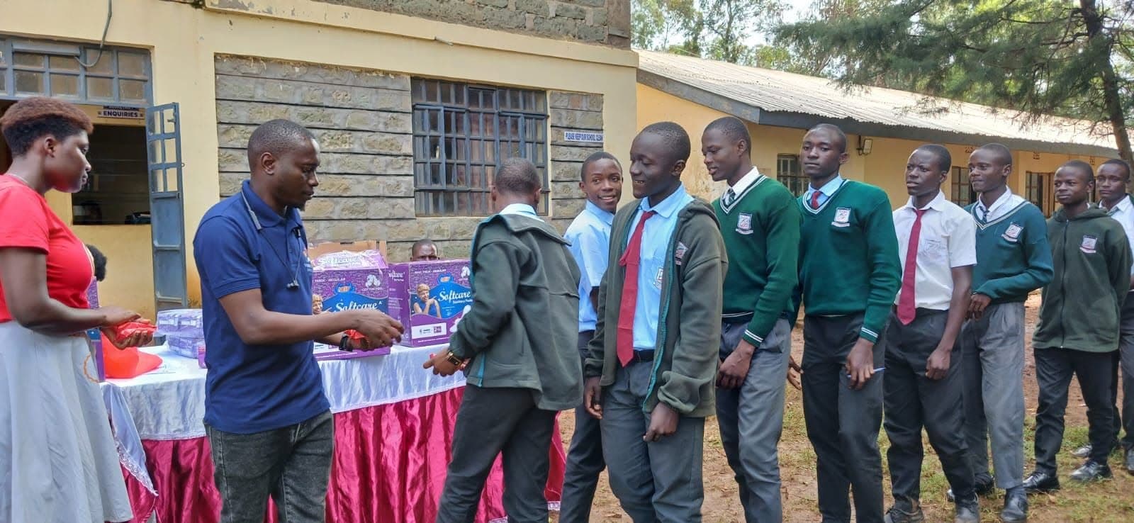 Supporting the boys at st mark kagilo secondary school