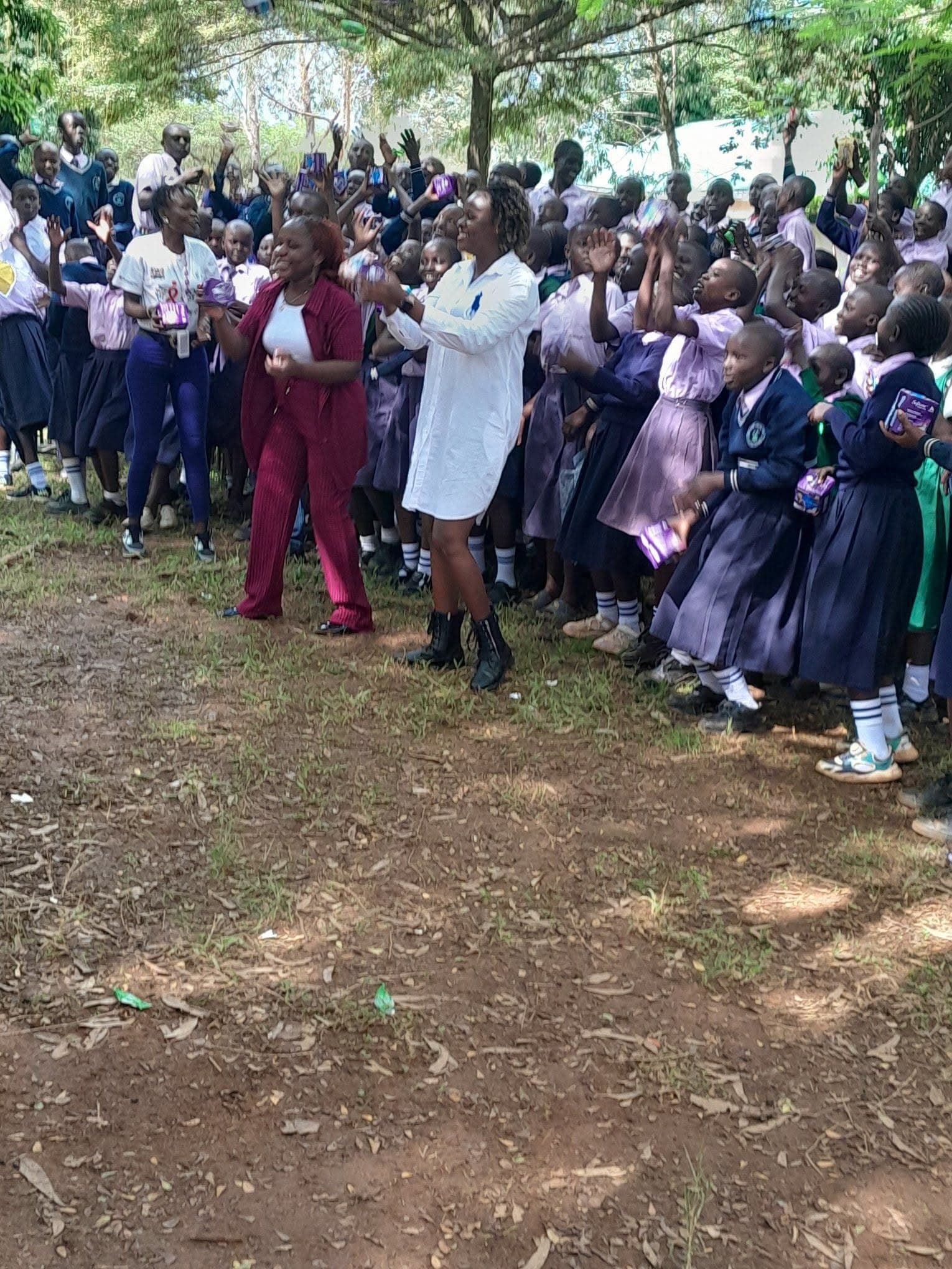 sanitary pads donation and menstrual hygiene awareness session at Ngunya junior  Secondary School.