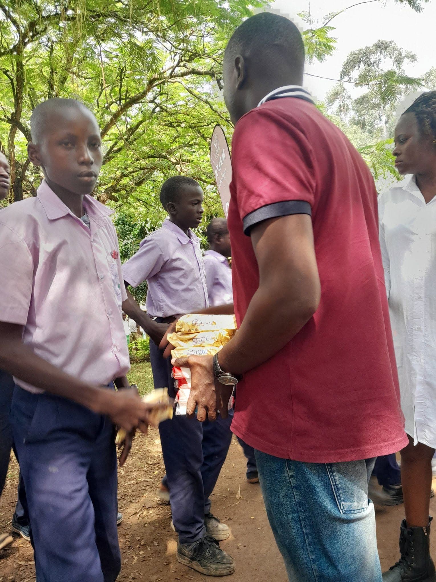 supporting the boys at ngunya junior school