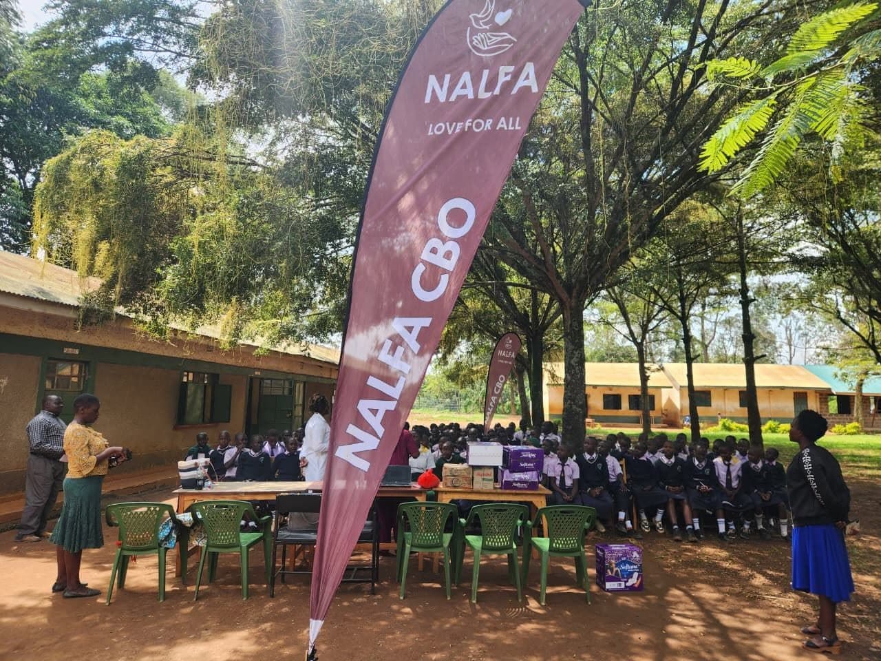 sanitary pads donation and menstrual hygiene awareness session at ngunya junior  Secondary School.