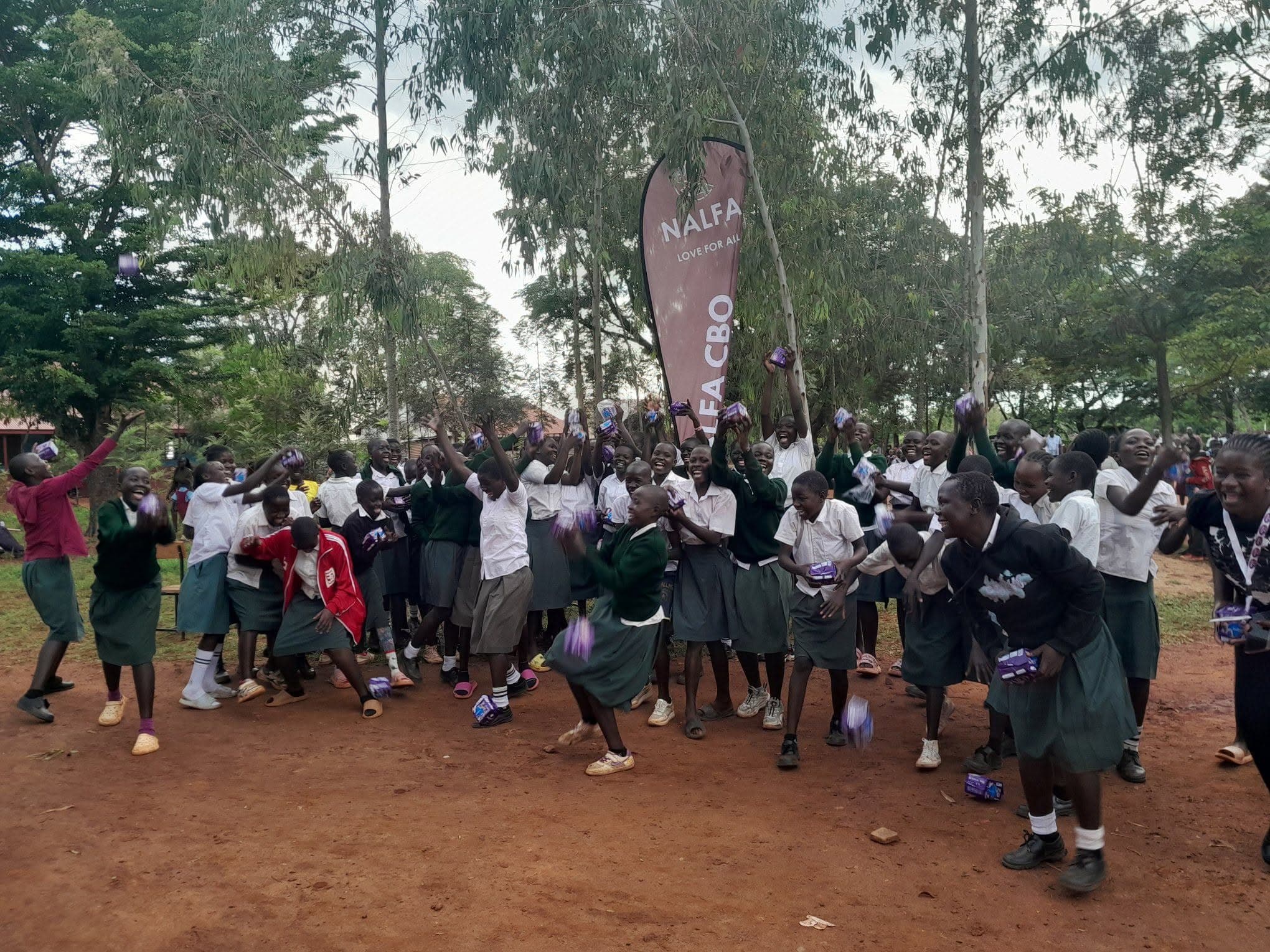 sanitary pads donation and menstrual hygiene awareness session at gendro junior  Secondary School.