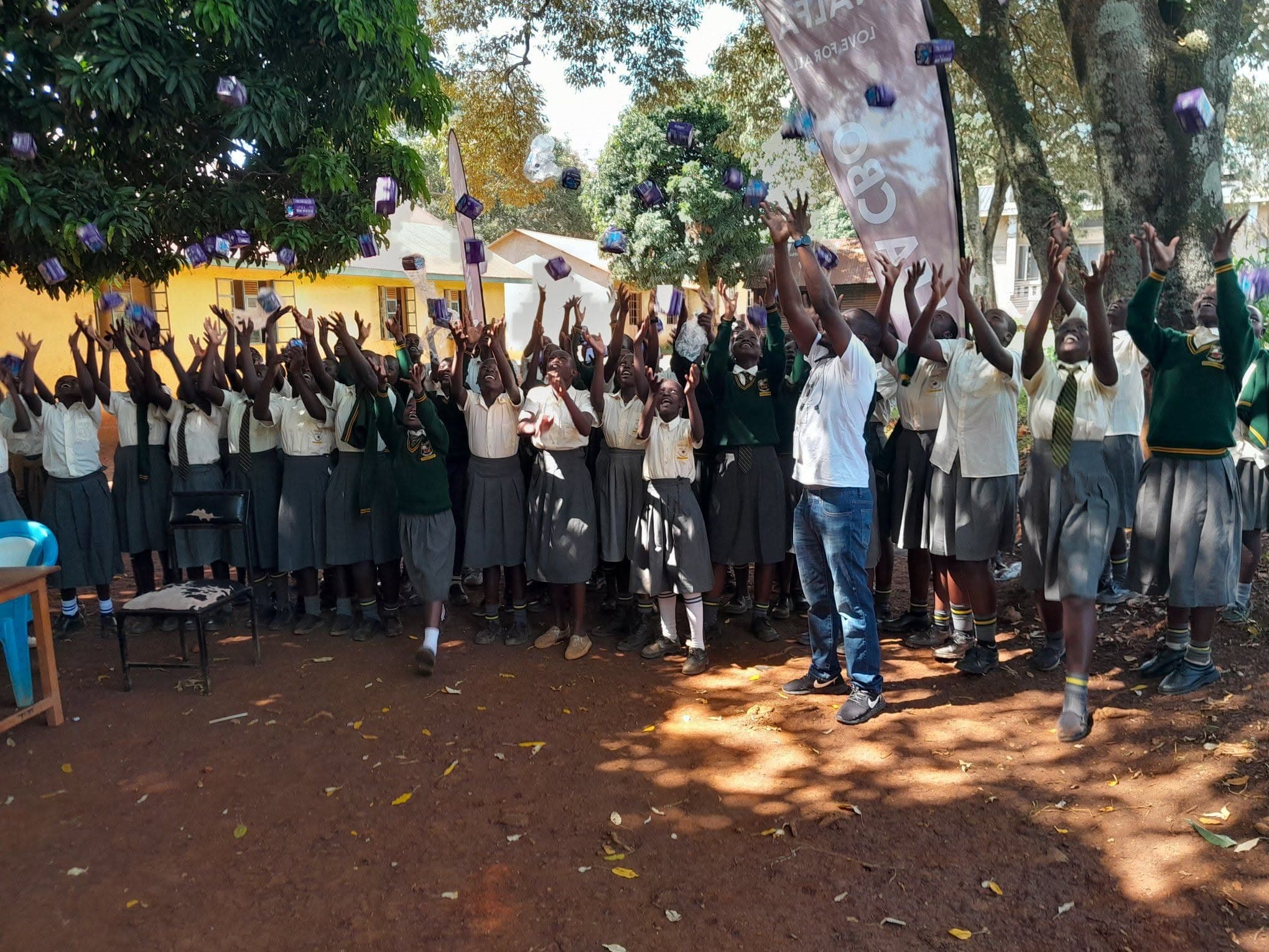sanitary pads donation and menstrual hygiene awareness session at mulaha junior Secondary School.